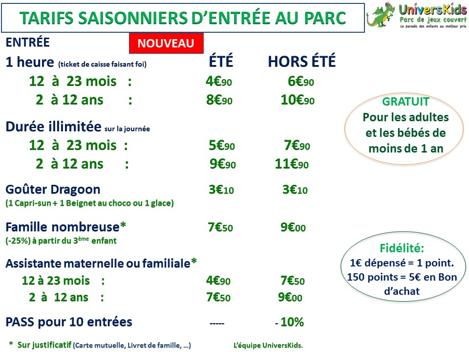 TARIF SAISONNIERS ENTRÉE AU PARC 21 06 2022 V2